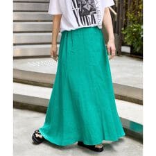 《追加6》手洗い可 / フレンチリネンギャザースカート