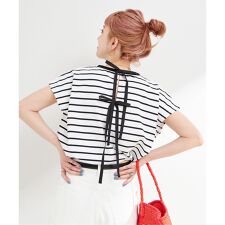 《追加》手洗い可 / 接触冷感 / クールタッチバックリボンプルオーバー