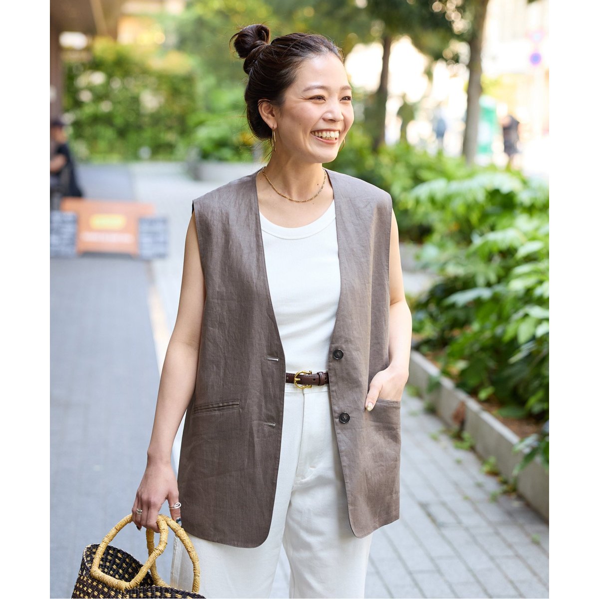 B.C STOCK　　ベーセーストック　今季大人気！　メッシュ刺繍ベスト B.C STOCK ベーセーストック 今季大人気！ メッシュ刺繍ベスト