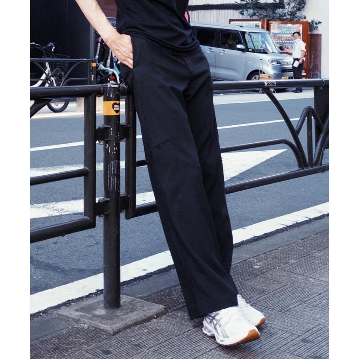 メンズ ブラックパンツ XSサイズ サイドポケット付き サイドスリットポケット ワイドスラックス produce by EIJI | ベーセー