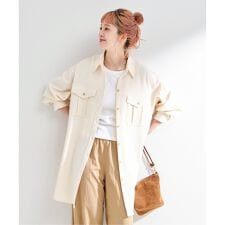 《予約》ウォッシャブル / ツイルチュニックシャツ