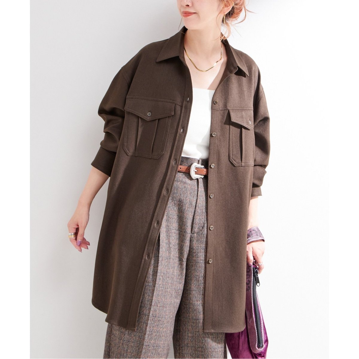 ウォッシャブル / DU JOUR/デュ ジュール JEAN ZIP POCKET SHIRT