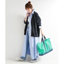 《2点セット》モールニット&シャツワンピースセット