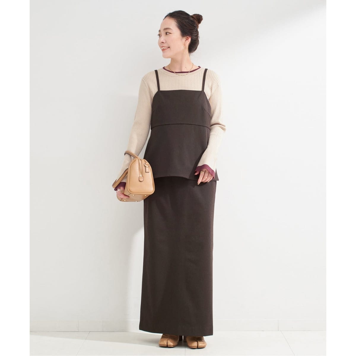 追加/2枚セット》エアリーギャザーキャミワンピースセット | スローブ