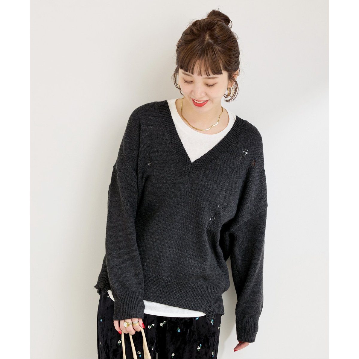 always out of stock ダメージニットセーター always out of stockの