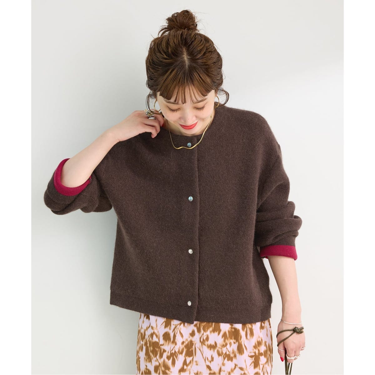 2層スムース編みニットブルゾン | ベーセーストック(B.C STOCK