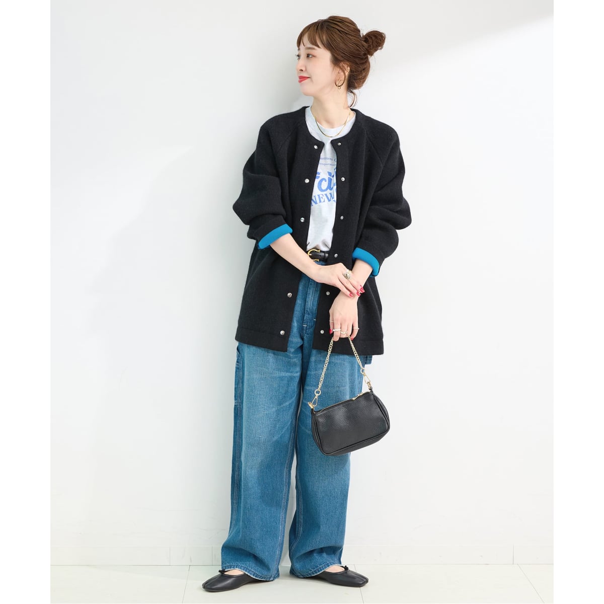 2層スムース編みロングカーディガン | ベーセーストック(B.C STOCK