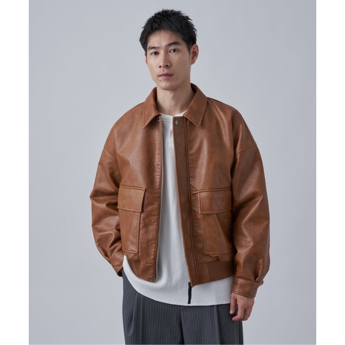 追加》【SKOOKUM / スクーカム】別注 A-2 レザージャケット