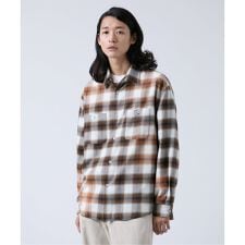 オンブレチェック ダメージシャツ