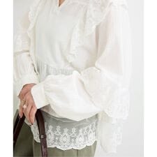 手洗い可 / レースフリルブラウス