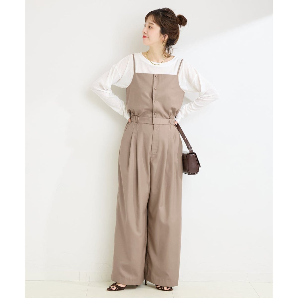 アーバンリサーチサニーレーベル　ペプラムオールインワン URBAN RESEARCH Sonny Label パンツ ペプラムオールインワン