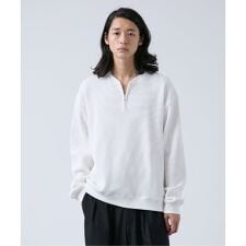 【ANTS & ELEPHANTS】ジップ ワッフルヘンリーネックスウェット