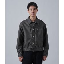 フェード加工 フェイクレザー トラッカージャケット