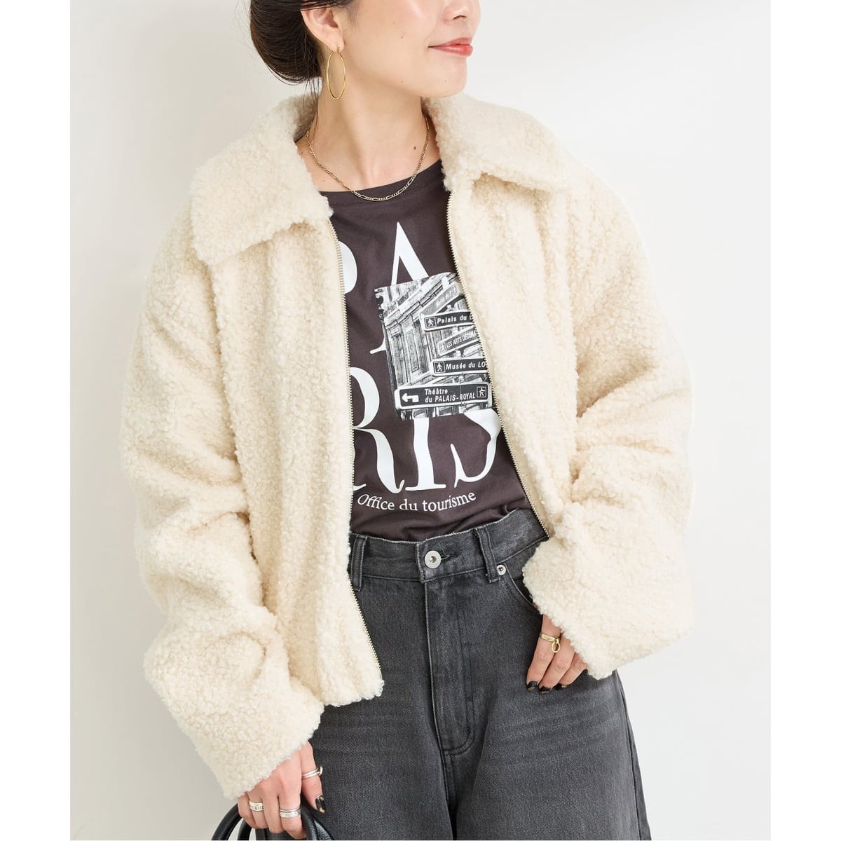 Vネックタフタショートブルゾン | イエナ(IENA) | マルイウェブチャネル