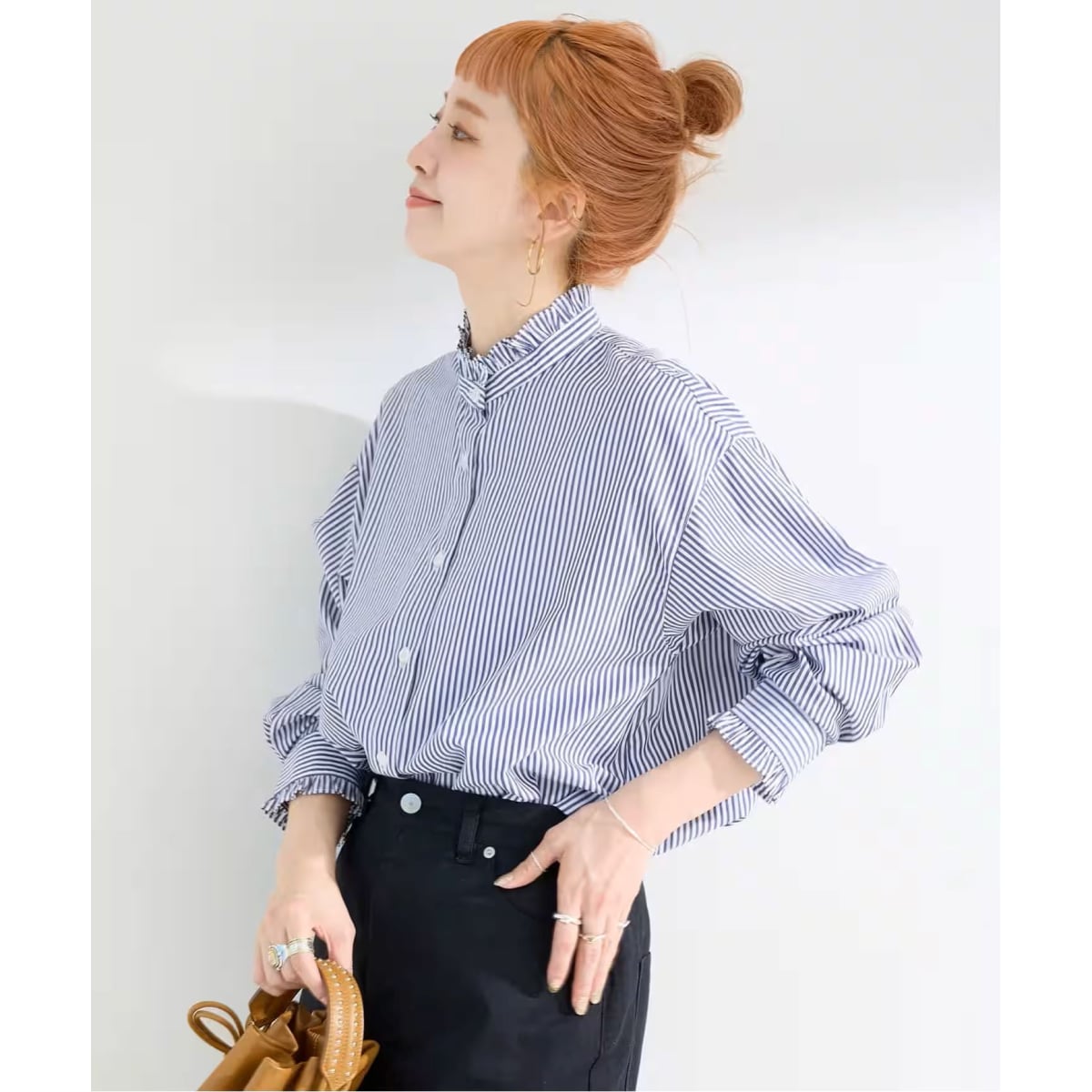 追加》パフスリーブジャガードブラウス | ベーセーストック(B.C STOCK