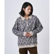 【CALIFORNIA RANCH HOUSE】モールハーフジップニット