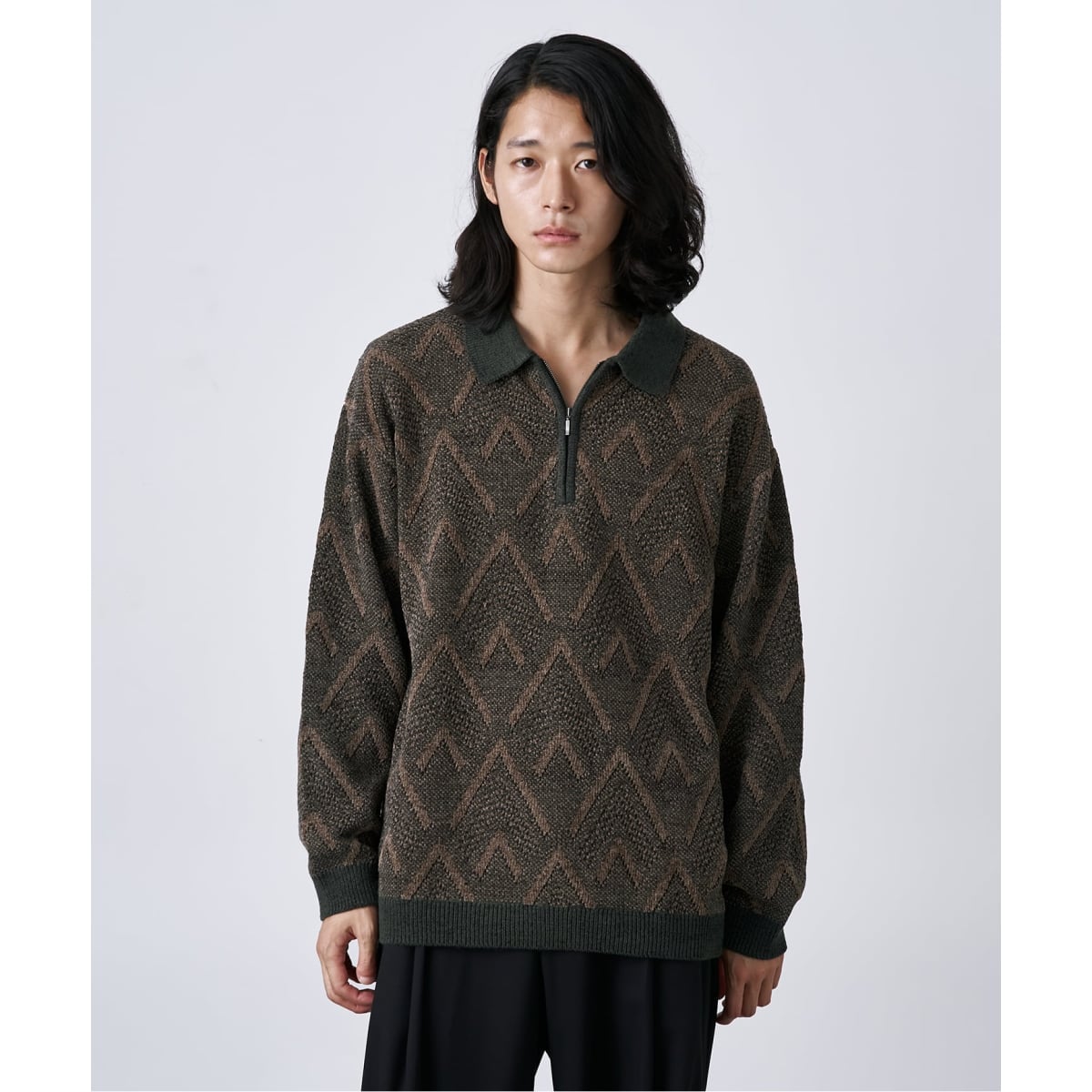 ベーセーストック　【CALIFORNIA RANCH HOUSE】モールハーフジップニット