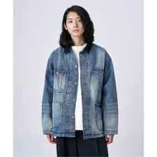 14oz フェード加工デニムカバーオール
