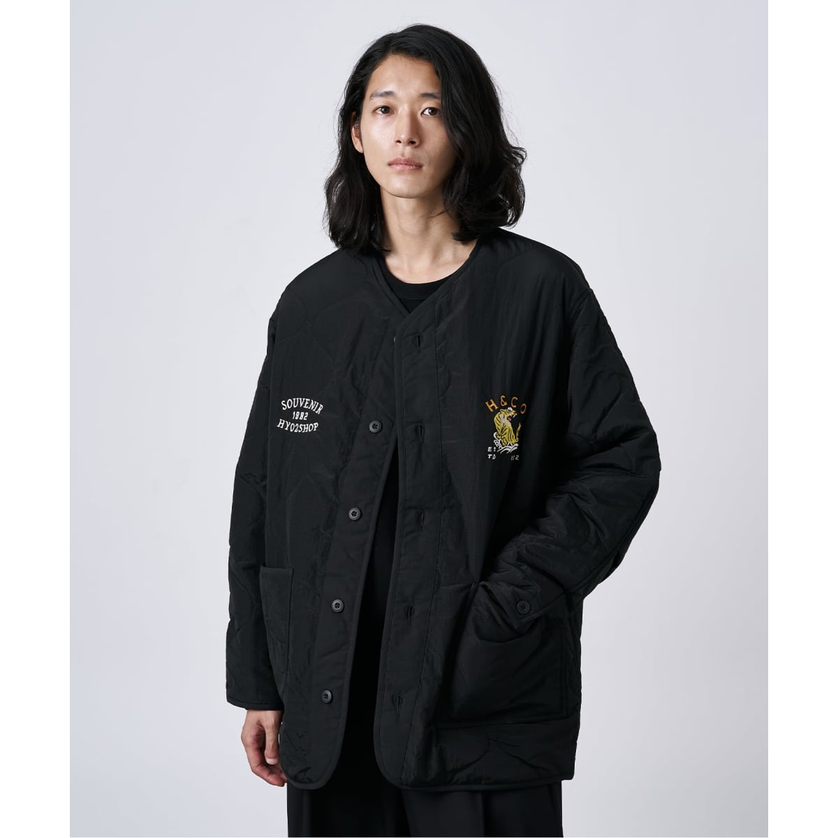 HYO-HYO リップストップナイロン キルティングブルゾン | ベーセー