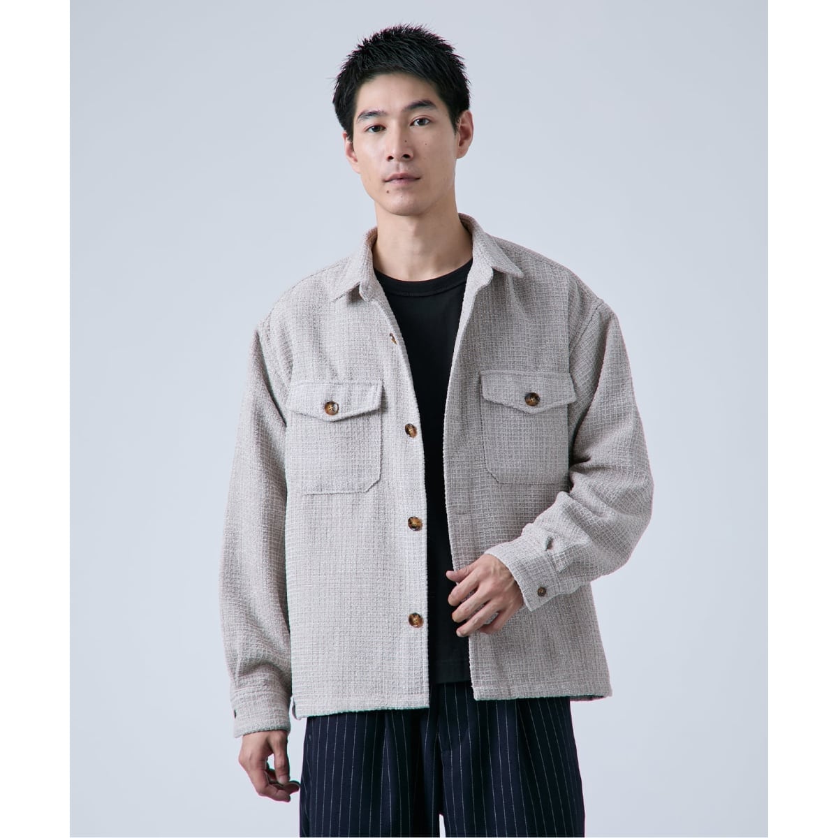 ベーセーストック（B．C STOCK）/ツイードモール CPO シャツジャケット ツイードモール CPO シャツジャケット | ベーセーストック(B.C STOCK