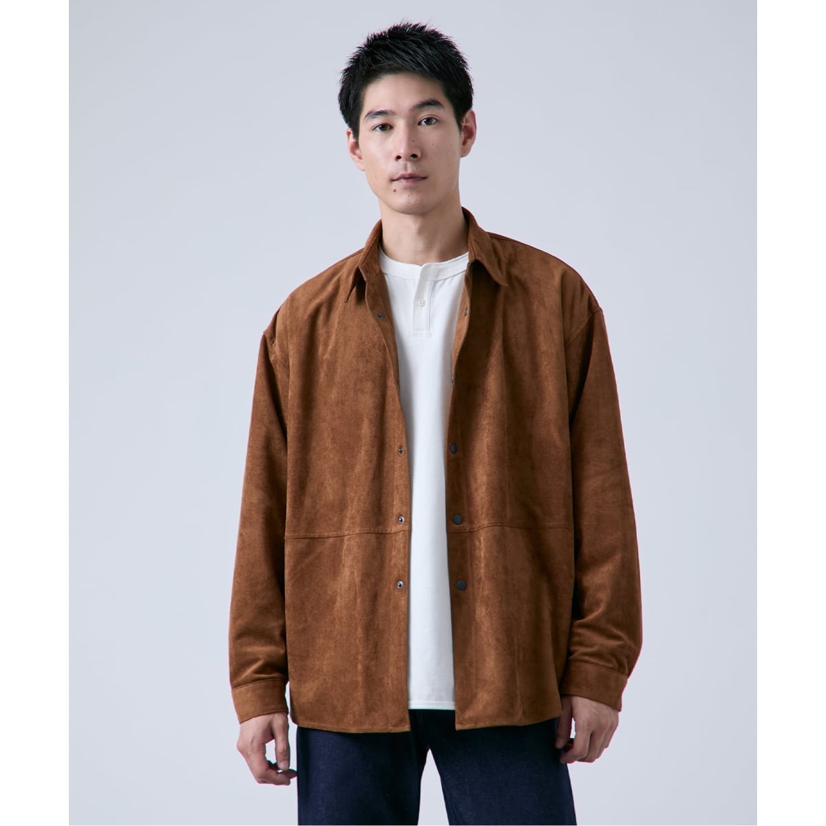 フェード加工 フェイクレザー トラッカージャケット | ベーセー