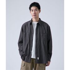 ウォッシュ加工 オーバーサイズ レギュラーカラーシャツ