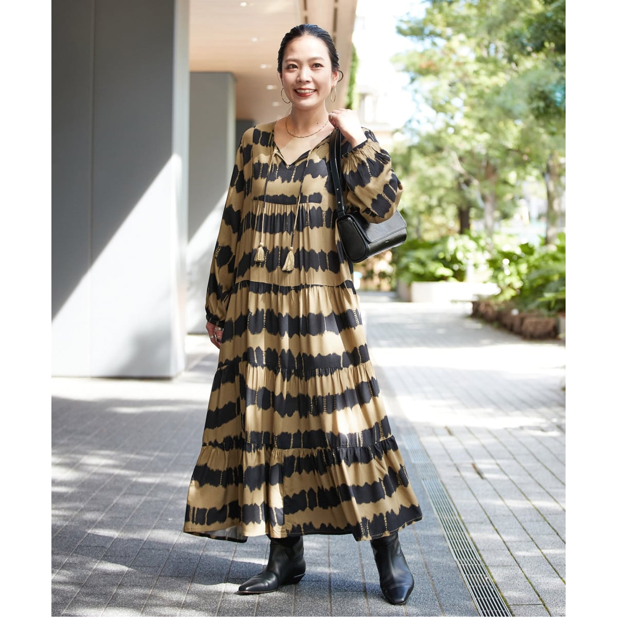 手洗い可 / ティアードパッチワークキャミワンピース | ベーセー