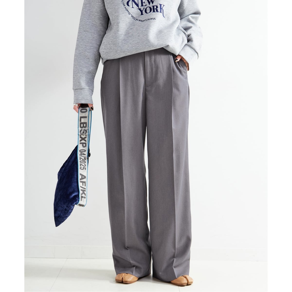 手洗い可 / 吸湿発熱 / ウースティッドウールライクトラウザー | ベー