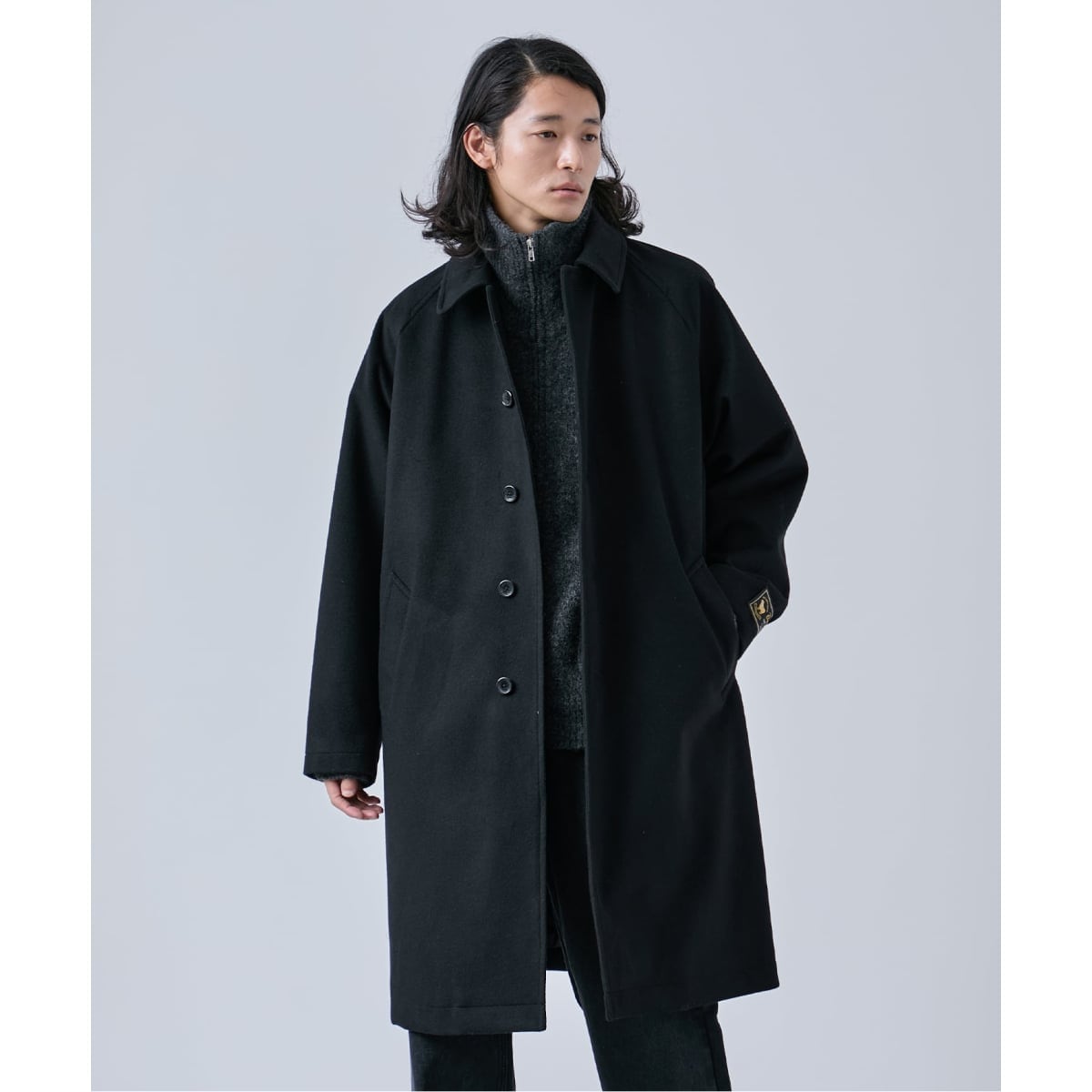 ウールカシミヤ二重織りメルトンカーコート | ナノユニバース(NANO