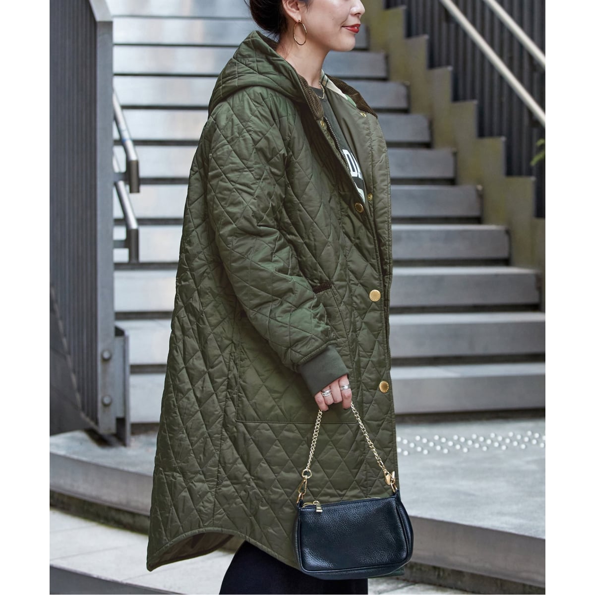 □□□別注【Barbour/バブアー】OS BURGHLEY JS EXCLUSIVE：コート