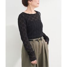 《追加》手洗い可 / ストレッチフラワーレースプルオーバー