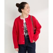 《追加》【WEB＋一部店舗限定】2層スムース編みニットブルゾン