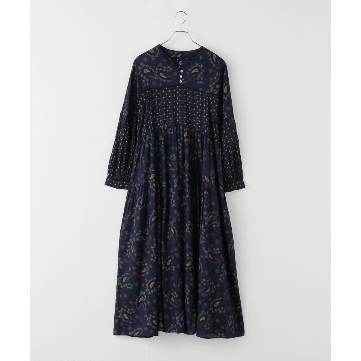 追加5予約》【WEB限定】手洗い可 / ベロアフラワー刺繍ワンピース