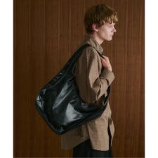 OSKR別注 ワンショルダー フェイクレザー ハーフムーンバッグ