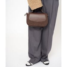 スエード調切り替えバッグ