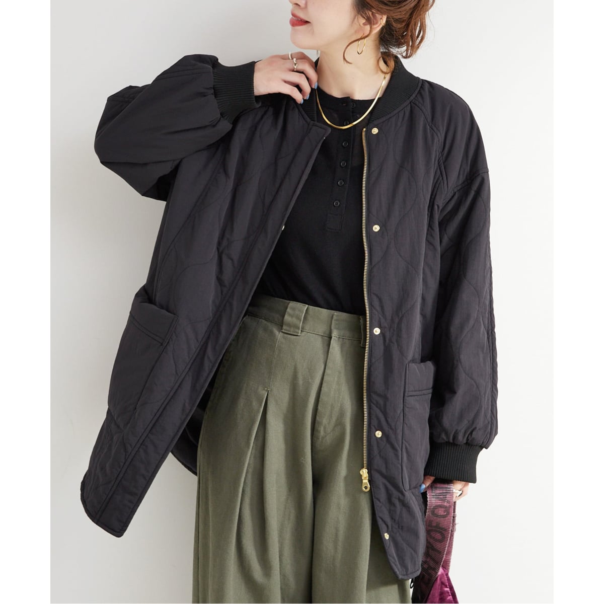 ウォッシャブル / キルティングリバーシブルブルゾン | ベーセー