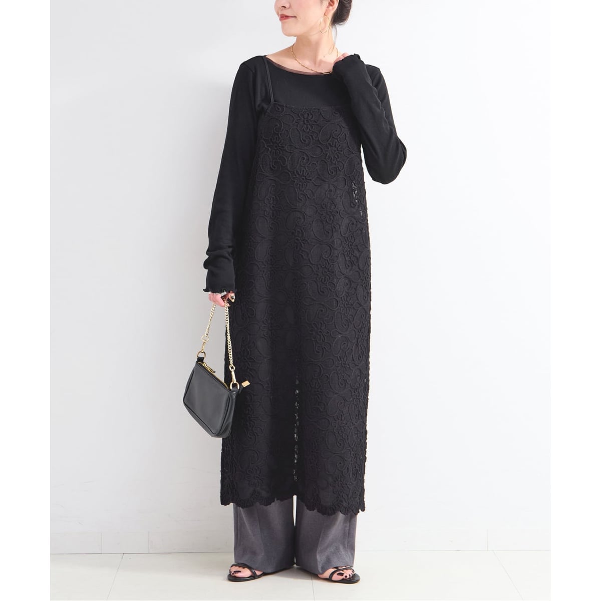 手洗い可 / ティアードパッチワークキャミワンピース | ベーセー