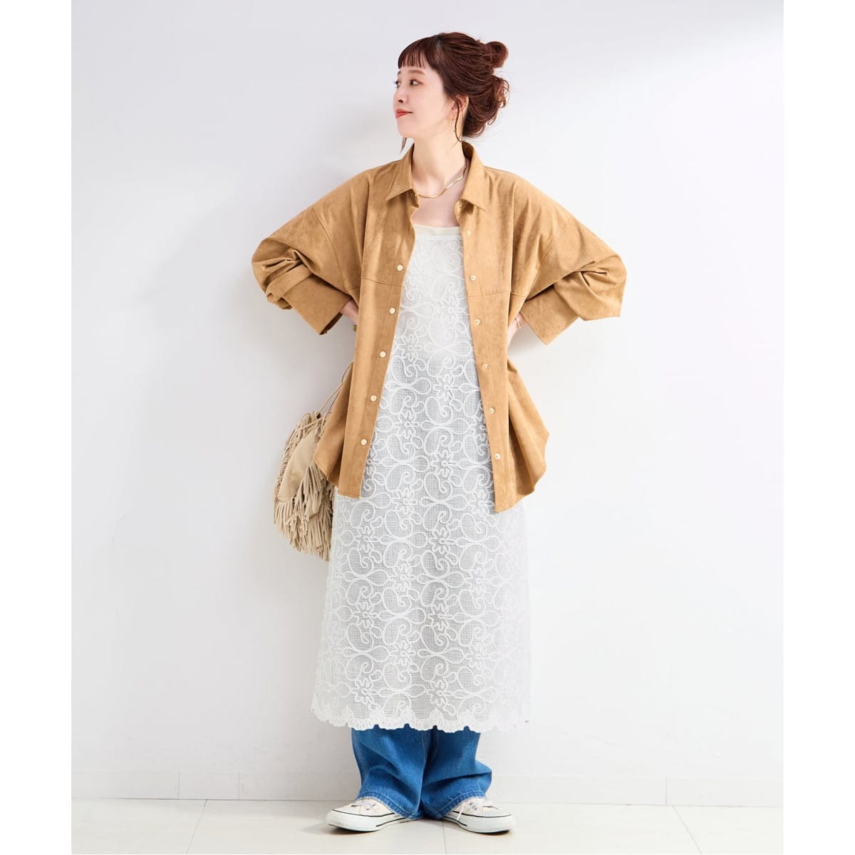 手洗い可 / ティアードパッチワークキャミワンピース | ベーセー