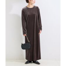 手洗い可 / クレープベロア L/S ワンピース