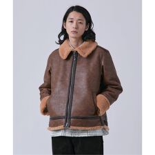 スムースフェイクムートン B-3 フライトジャケット