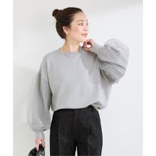 手洗い可 / チュール袖ニット
