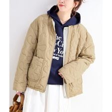 保温性 / ナイロンタフタ / 刺繍キルトリバーシブルブルゾン