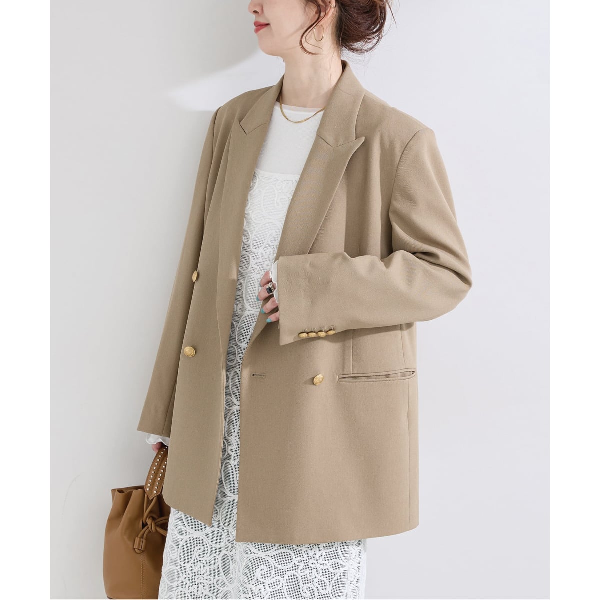 【新品】B.C STOCK＊ツイーディー2Bニュアンスジャケット ツイーディー2Bニュアンスジャケット | ベーセーストック(B.C STOCK