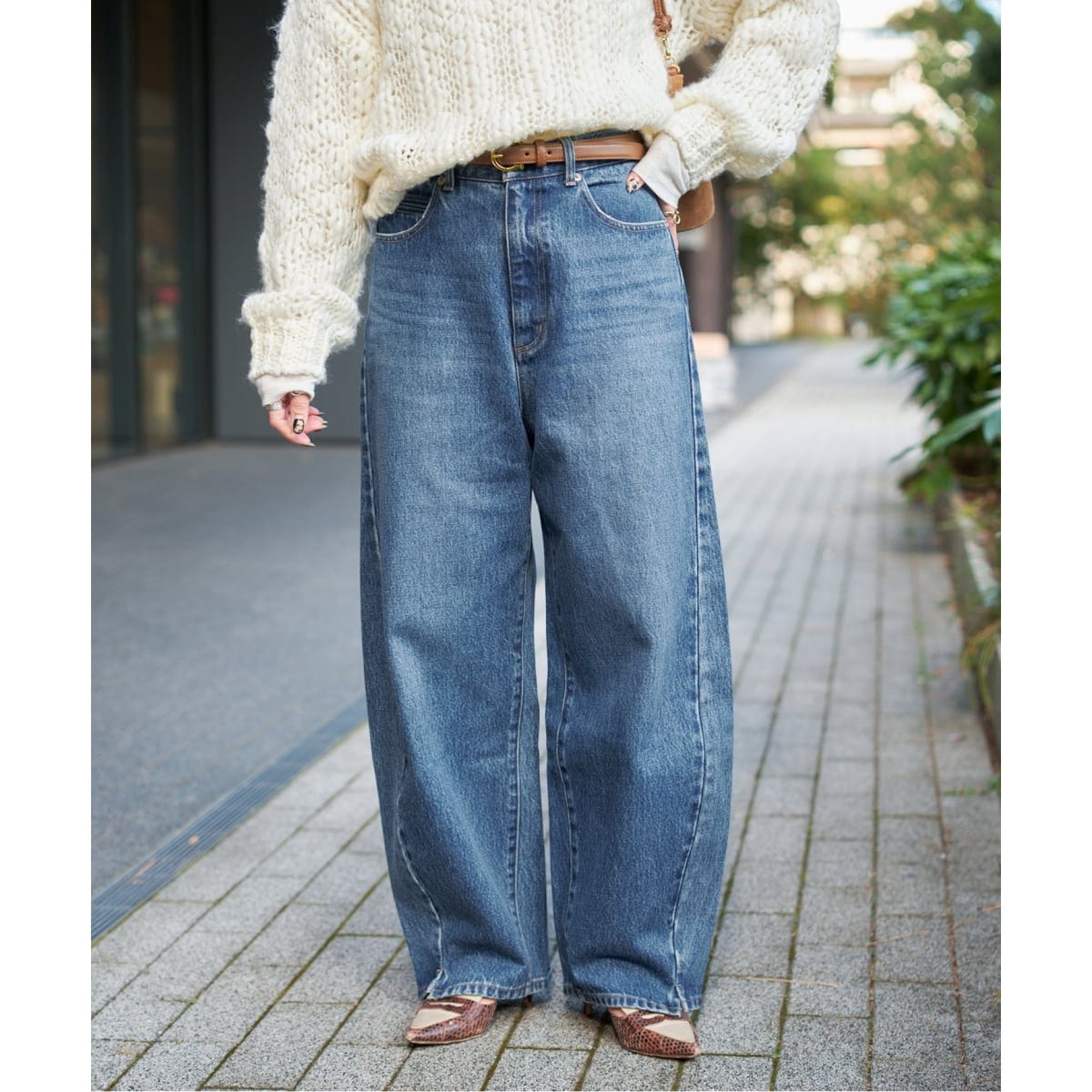 DU JOUR/デュ ジュール CROP TAPER JEAN | ベーセーストック(B.C STOCK