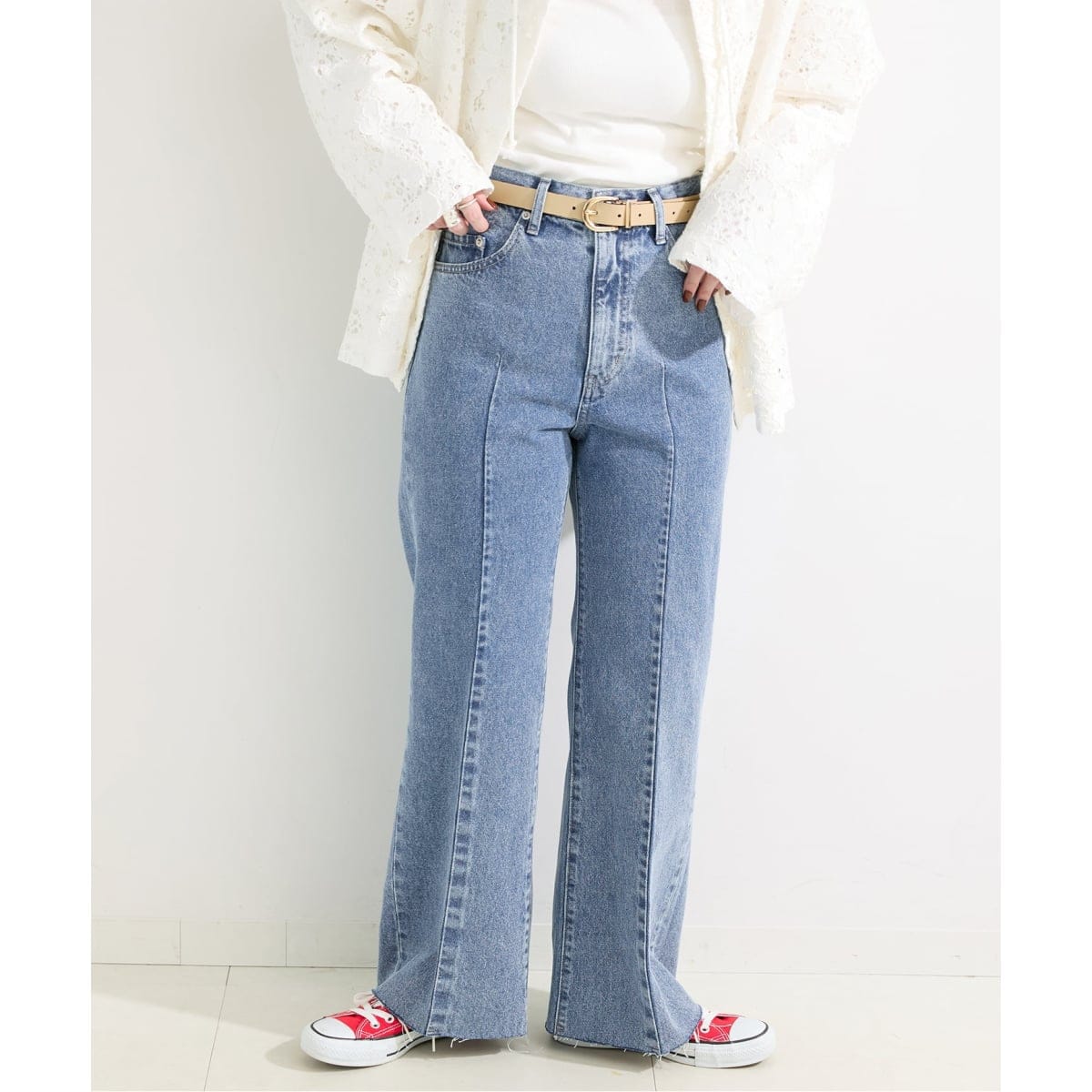 DU JOUR/デュ ジュール CROP TAPER JEAN | ベーセーストック(B.C STOCK