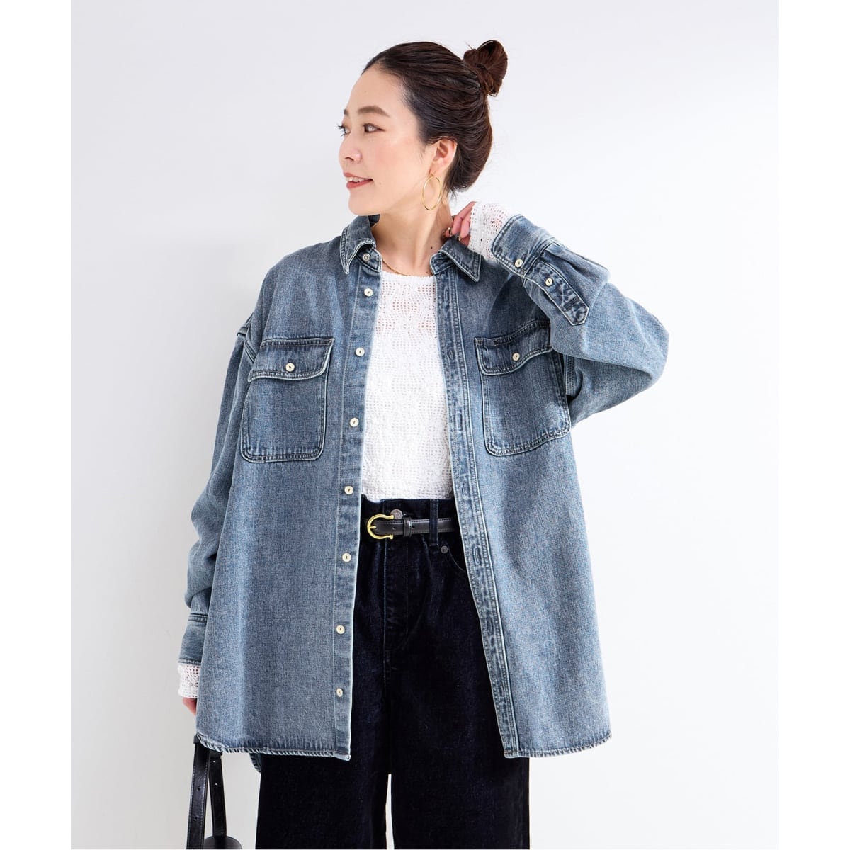 ジャーナルスタンダードレリューム　デニムプルオーバーシャツ/インディゴ □デニムプルオーバーシャツ/インディゴ | ジャーナルスタンダード