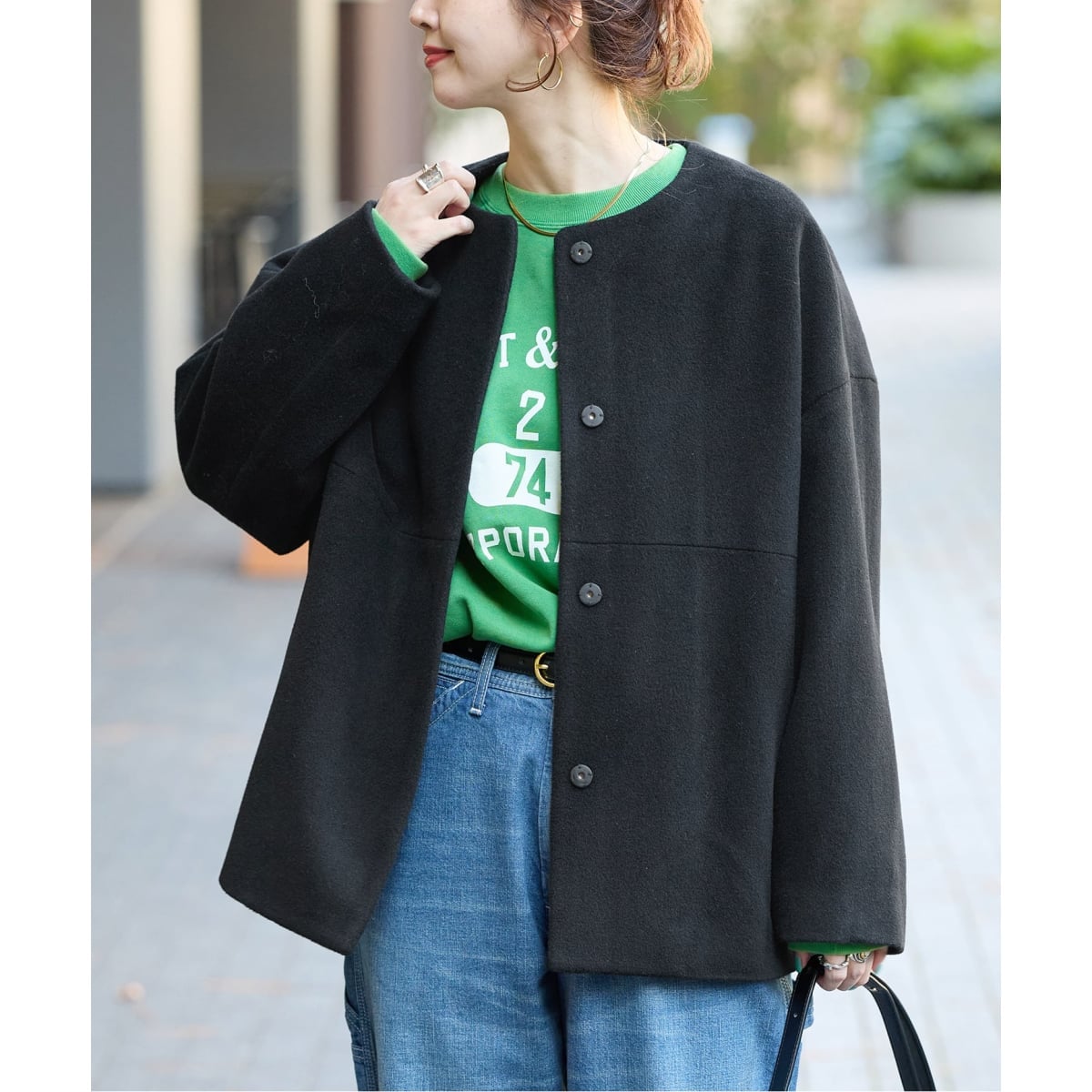 HAMILTONダブルフェイスウールショートコート | スローブ イエナ(SLOBE