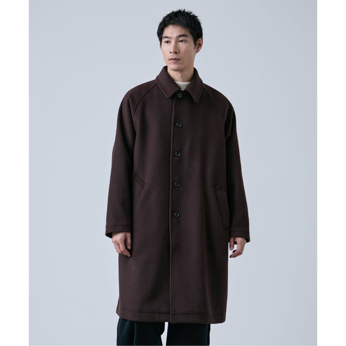 ストレッチ ハーフ丈】m.f.エディトリアル メルトン ステンカラー