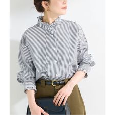 《追加5》【一部WEB限定カラーあり】手洗い可 / スタンドフリルブラウス