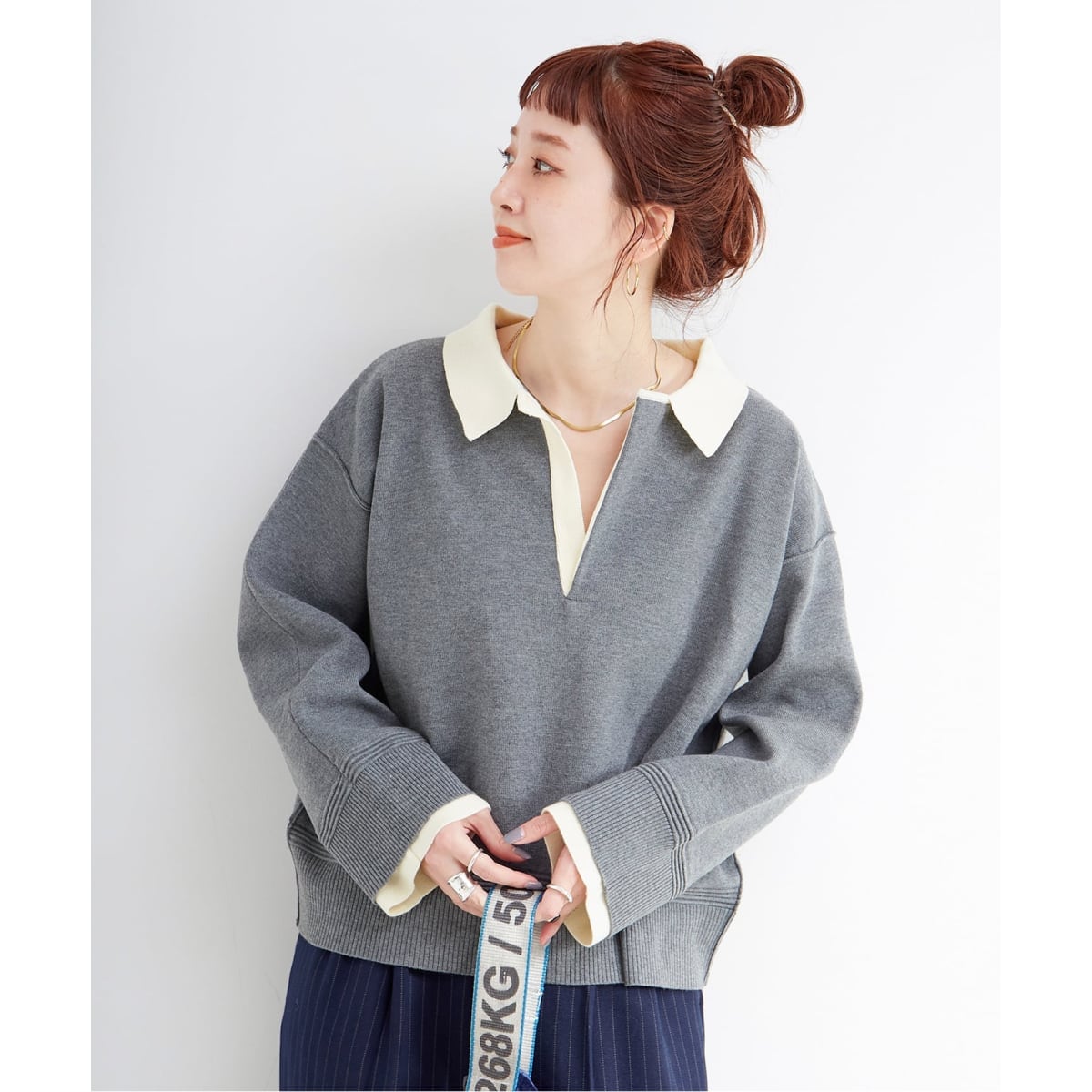 追加》手洗い可 / 襟付きニットプルオーバー | ベーセーストック(B.C